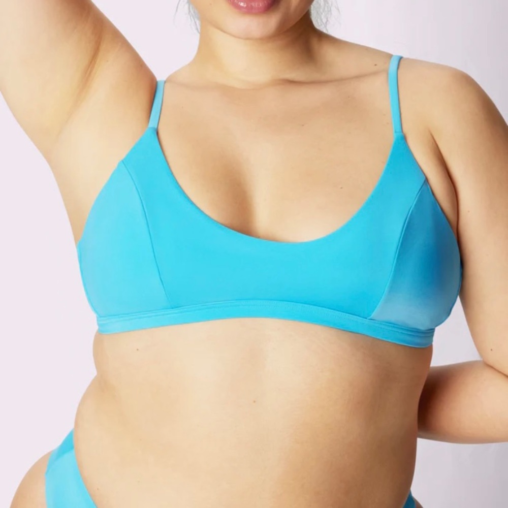 Bright Sky Blue Bikini Top